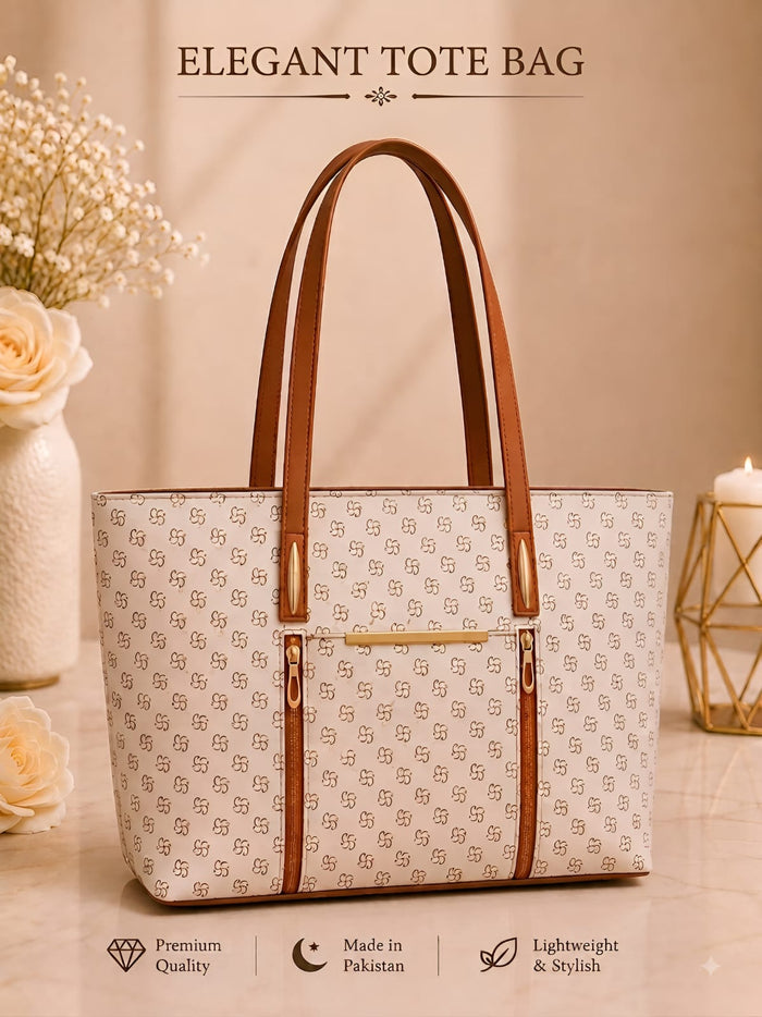Pattern Tote Bag Stylish Durable Spacious Fashion Accessory Practical Choice For Daily Use Office College And Casual Outings | Black