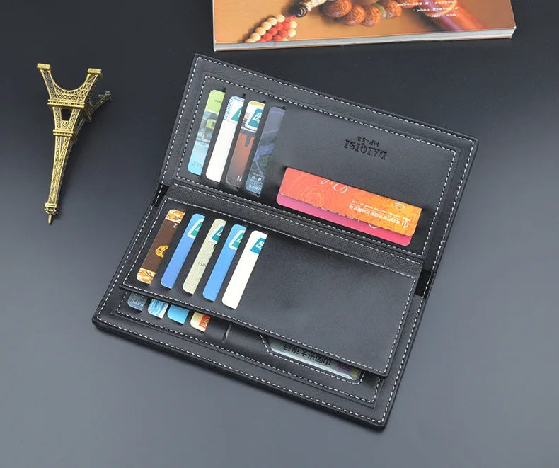 Men's Imported Long Leather Wallet Clutch – Elegant Executive Design