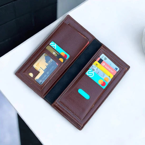 Men's Imported Long Leather Wallet Clutch – Elegant Executive Design