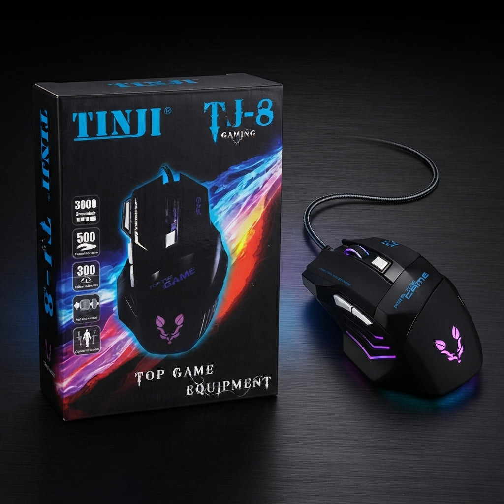 TINJI TJ-8 Wired RGB Gaming Mouse