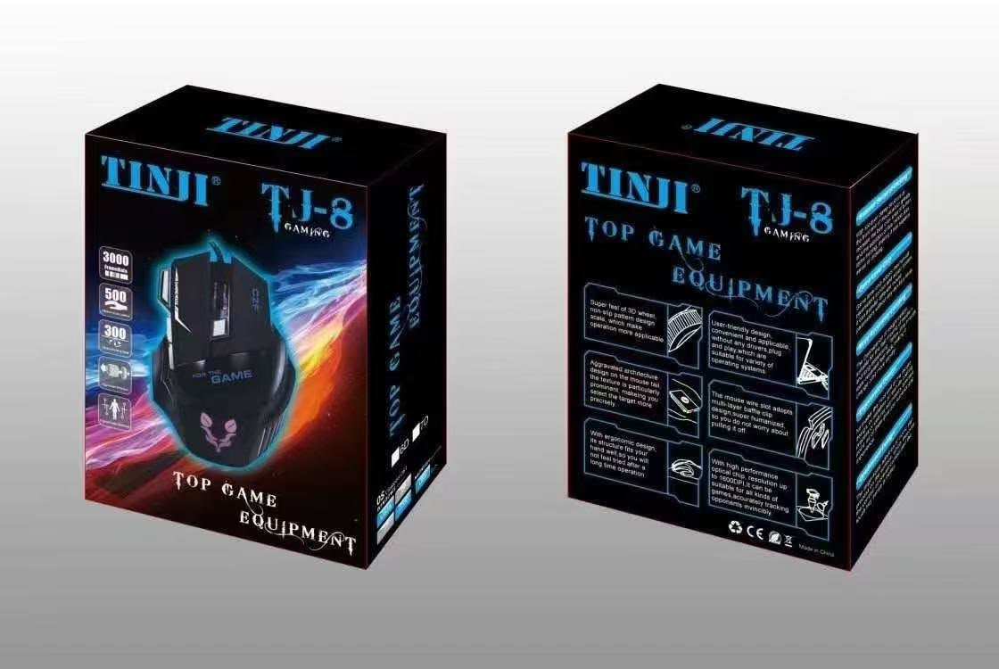 TINJI TJ-8 Wired RGB Gaming Mouse