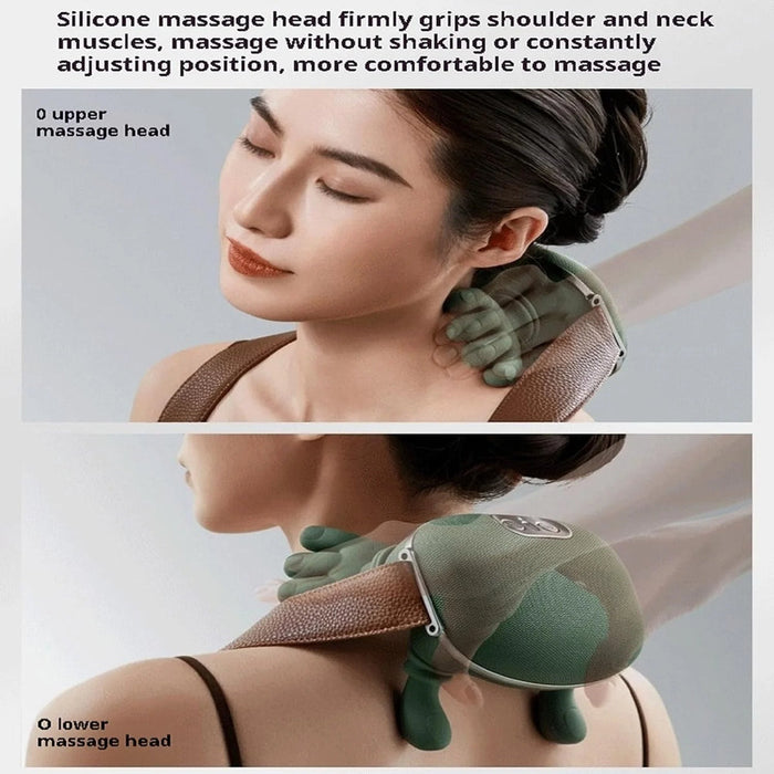 Smart Finger Pressure Neck Massager – 4D Shiatsu Massage with Soothing Heat