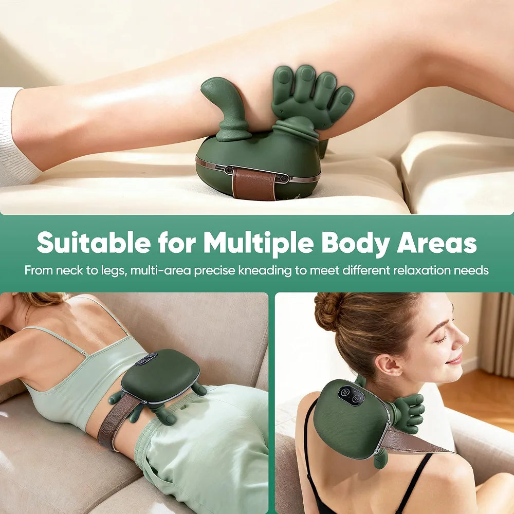 Smart Finger Pressure Neck Massager – 4D Shiatsu Massage with Soothing Heat